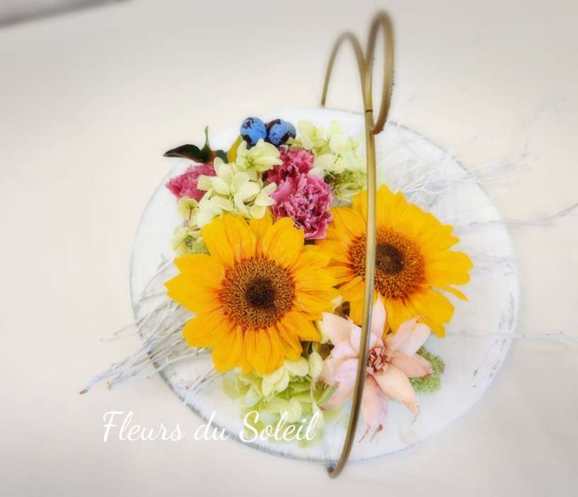 プリザーブドフラワー/ひまわりのコラージュ