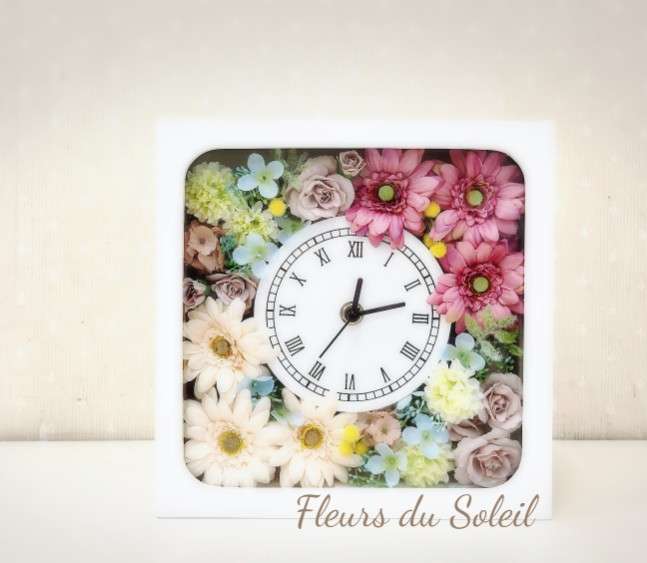 アーティフィシャルフラワー/クロックフレーム花時計 第三段!!